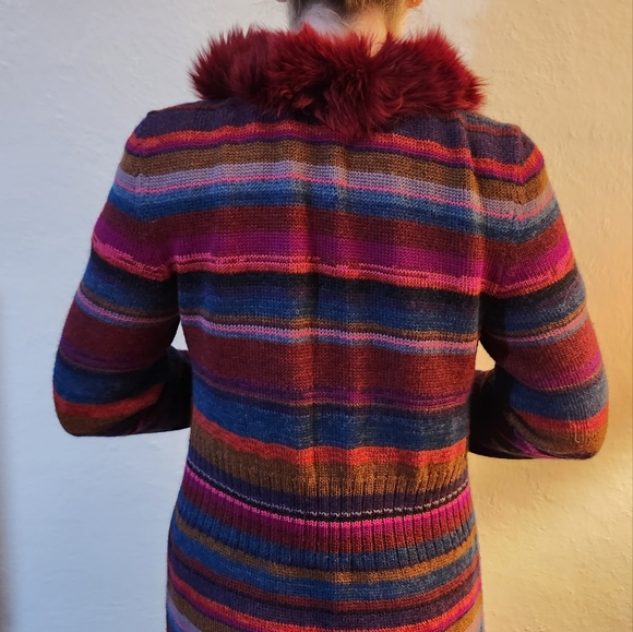 Peruvian Connection Striped Open Duster - Picture 6 of 11